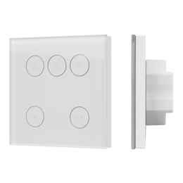Фото #1 товара INTELLIGENT ARLIGHT Сенсорная панель SMART-TRIAC-601-11 Белая (230V, 1.5A, TUYA Wi-Fi, 2.4G) (IARL, IP20 Пластик, 5 лет)