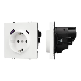 Фото #1 товара Механизм розетки с USB зарядкой SCT-NOBE-MUAC-SFPL-WH (230V, 16A) (Arlight, -)