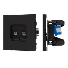 Фото #1 товара Механизм компьютерной розетки двойной SCT-TENDO-MPC2-SFPL-BK (RJ-45, CAT6) (Arlight, -)