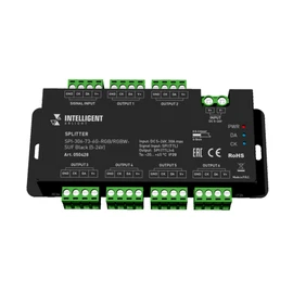 Фото #1 товара INTELLIGENT ARLIGHT Сплиттер SPI-306-73-6G-RGB/RGBW-SUF Black (5-24V) (IARL, IP20 Металл, 5 лет)
