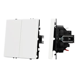 Фото #1 товара ARL NOBE Выключатель звонковый 2 кл софт-тач белый кварц SWT-MKR2-SFPL-WH (250V, 10A) (Arlight, -)