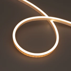 Фото #1 товара Светодиодная лента герметичная WAVE-SIDE-PU-A120-06x12mm 24V Warm3000 (8 W/m, IP68, 5m, wire x2) (Arlight, Вывод прямой, 3 года)