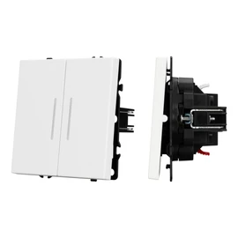Фото #1 товара Механизм выключателя двухклавишный проходной LED SWT-NOBE-MKP2-SFPL-L-WH (230V, 10A) (Arlight, -)