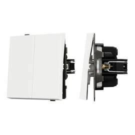 Фото #1 товара Механизм выключателя двухклавишный проходной SWT-TENDO-MKP2-SFPL-WH (230V, 10A) (Arlight, -)