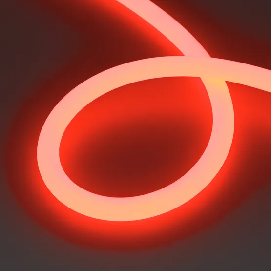 Фото #2 товара Светодиодная лента герметичная MOONLIGHT-TOP-G280-D18mm 24V RGB 360deg (13 W/m, IP65, 3838, 5m, wire x1) (Arlight, Вывод прямой, 3 года)
