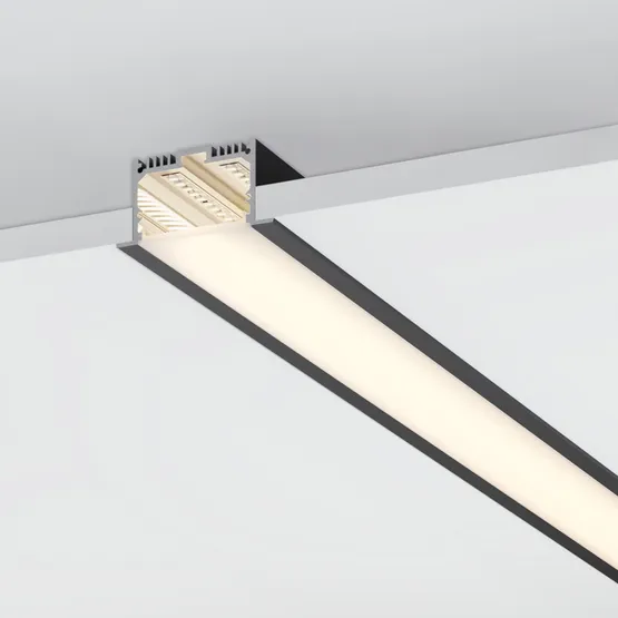 Фото #6 товара Профиль с экраном SL-LINIA62-F-2500 BLACK+OPAL (Arlight, Алюминий)