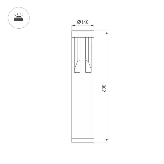 Фото #3 товара Светильник ландшафтный LGD-TIKTON-10W Warm3000 (Терракота, 70 deg, 230V) (Arlight, IP65 Бетон, 3 года)