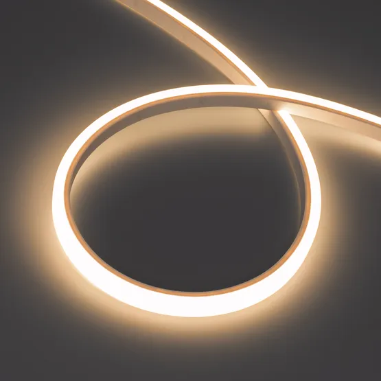 Фото #1 товара Светодиодная лента герметичная WAVE-TOP-PU-A144-10x10mm 24V Warm3500 (5 W/m, IP68, 3m, wire x1) (Arlight, Вывод боковой, 3 года)