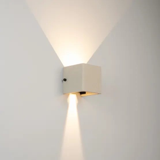 Фото #7 товара Светильник LGD-PERAN-WALL-S120x120-6W Warm3000 (WH, 0-80 deg, 230V) (Arlight, IP65 Бетон, 3 года)