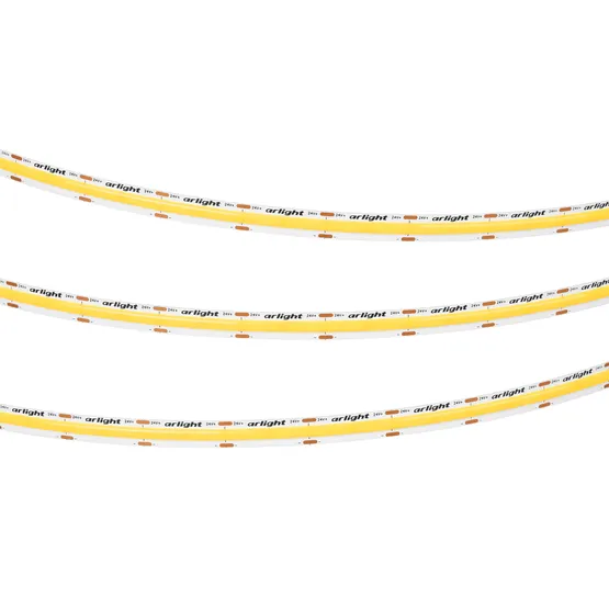 Фото #2 товара Светодиодная лента COB-X576-10mm 24V Warm2400 (15 W/m, IP20, 5m) (Arlight, высок.эфф.150 лм/Вт)