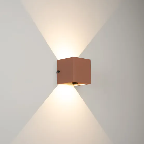 Фото #6 товара Светильник LGD-PERAN-WALL-S120x120-6W Warm3000 (Beige red, 0-80 deg, 230V) (Arlight, IP65 Бетон, 3 года)