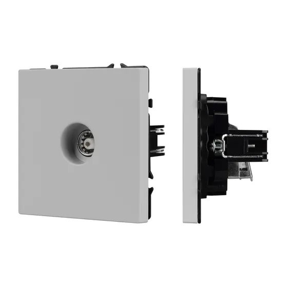 Фото #1 товара Механизм телевизионной розетки SCT-NOBE-MTV1-SFPL-IS (Arlight, Никель)