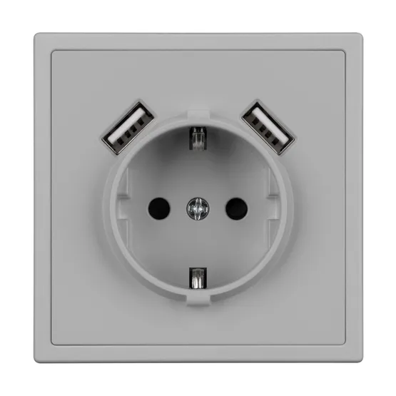 Фото #3 товара Механизм розетки с USB зарядкой SCT-NOBE-MUAA-SFPL-IS (230V, 16A)  (Arlight, Никель)