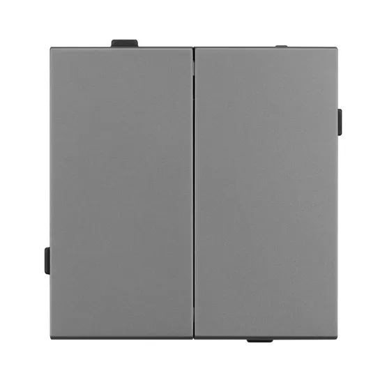 Фото #2 товара Механизм выключателя двухклавишный непроходной SWT-TENDO-MK02-PL-GR (230V, 10A) (Arlight, -)