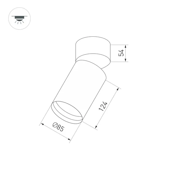 Фото #10 товара Светильник SP-POLO-SURFACE-FLAP-R85-15W Warm3000 (WH-WH, 40 deg) (Arlight, IP20 Металл, 3 года)