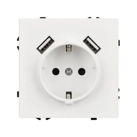 Фото #3 товара Механизм розетки с USB зарядкой SCT-NOBE-MUAA-SFPL-WH (230V, 16A) (Arlight, -)