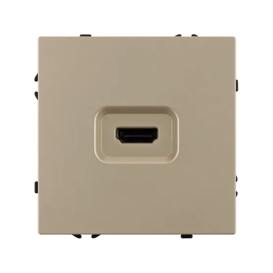 Фото #2 товара Механизм HDMI розетки SCT-NOBE-MHD1-SFPL-GD (Arlight, Золотой песок)
