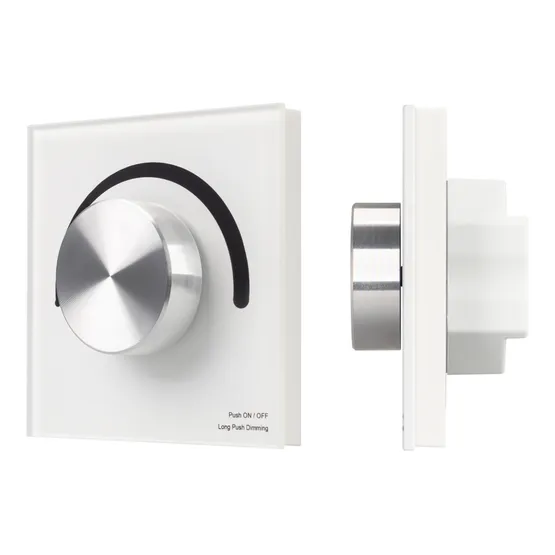 Фото товара INTELLIGENT ARLIGHT Роторная панель SMART-1-10V-301-31-DIM-IN White (24-48V, 2.4G) (IARL, IP20 Пластик, 5 лет)