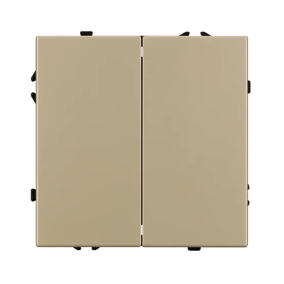 Фото #3 товара Механизм выключателя двухклавишный проходной SWT-NOBE-MKP2-SFPL-GD (230V, 10A) (Arlight, -)