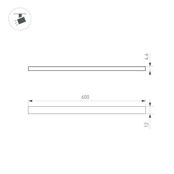 Фото #5 товара Светильник MAG-MICROCOSM-STRIP-L600-10W Warm3000 (BK, 100 deg, 24V) (Arlight, IP20 Металл, 3 года)