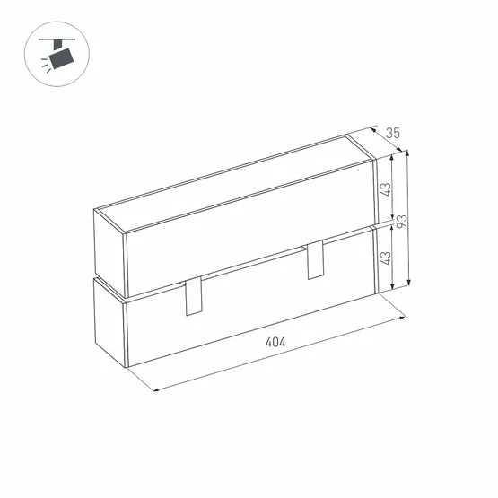 Фото #5 товара Светильник MAG-FLAT-FOLD-45-S405-12W Warm3000 (BK, 100 deg, 24V) (Arlight, IP20 Металл, 3 года)