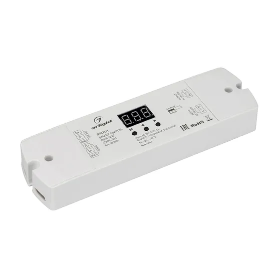 Фото товара Выключатель SMART-SWITCH-DMX-SUF (230V, 5A) (Arlight, IP20 Пластик, 3 года)