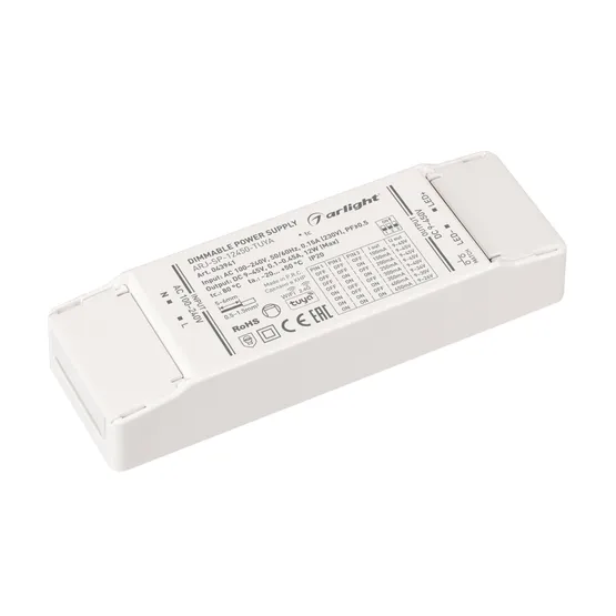 Фото товара Блок питания ARJ-SP-12450-TUYA (12W, 9-45V, 0.1-0.45A, WiFi, 2.4G) (Arlight, IP20 Пластик, 5 лет)