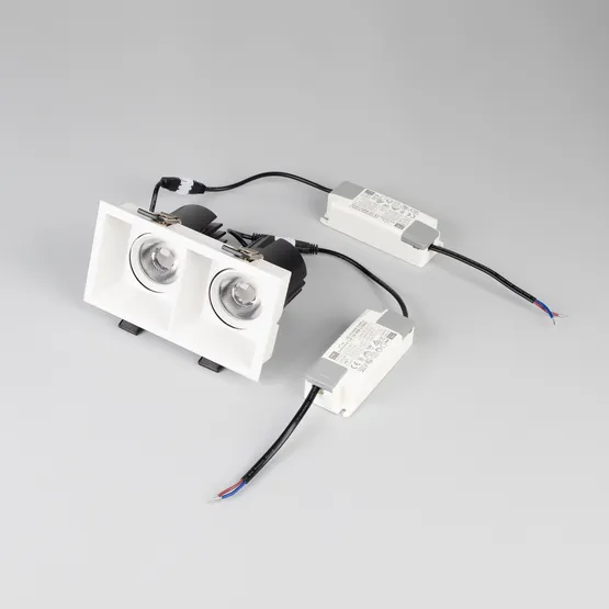 Фото #2 товара Светильник MS-FLOW-BUILT-S157x85-2x12W Day4000 (WH, 15 deg, 230V) (Arlight, IP20 Металл, 5 лет)