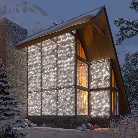 Фото #4 товара Светодиодная гирлянда ARD-CURTAIN-CLASSIC-2000x9000-CLEAR-2200LED White (230V, 120W) (Ardecoled, IP65)