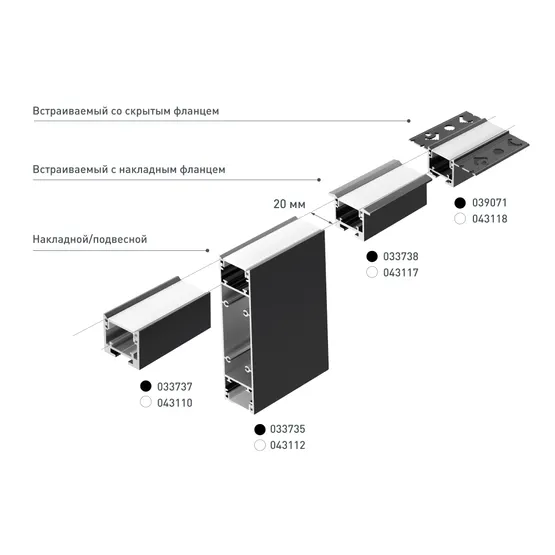 Фото #7 товара Профиль SL-LINE-2522-2500 BLACK (Arlight, Алюминий)