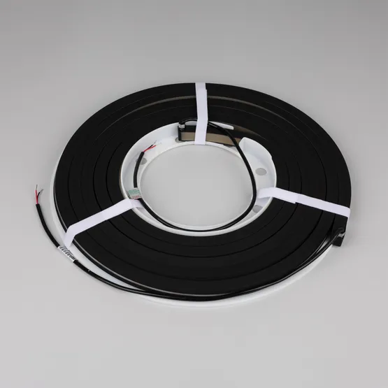 Фото #4 товара Светодиодная лента герметичная NOVA-TOP-BLACK-A120-16x15mm 24V Warm2700 (10 W/m, IP67, 2835, 5m, wire x2) (Arlight, Вывод боковой, 5 лет)