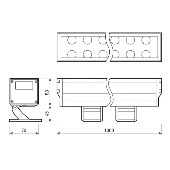 Фото #4 товара Светодиодный прожектор AR-LINE-1000XL-54W-230V Day (Grey, 30 deg) (Arlight, Закрытый)