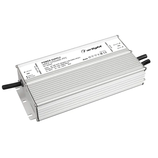 Фото #1 товара Блок питания ARPV-UH24600-PFC (24V, 25A, 600W) (Arlight, IP67 Металл, 7 лет)