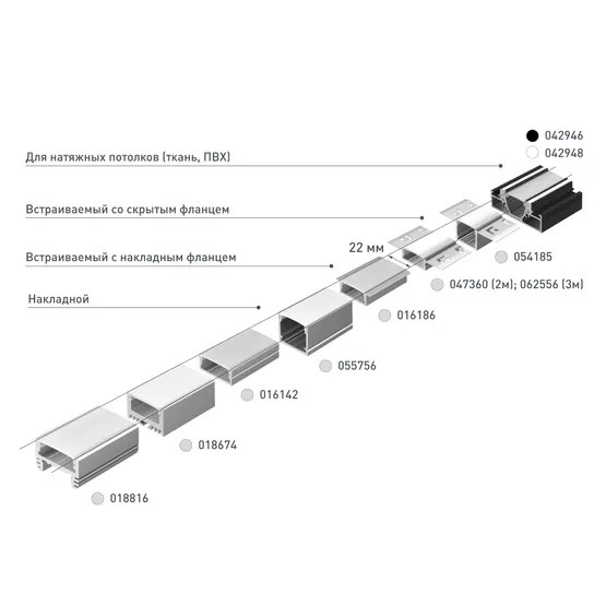 Фото #6 товара Профиль WIDE-H20-2000 ANOD (Arlight, Алюминий)
