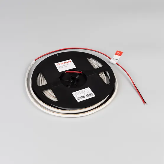 Фото #3 товара Светодиодная лента SOB-M288-10mm 24V Warm2400 (10 W/m, IP20, 5m) (Arlight, резка 1 светодиод)
