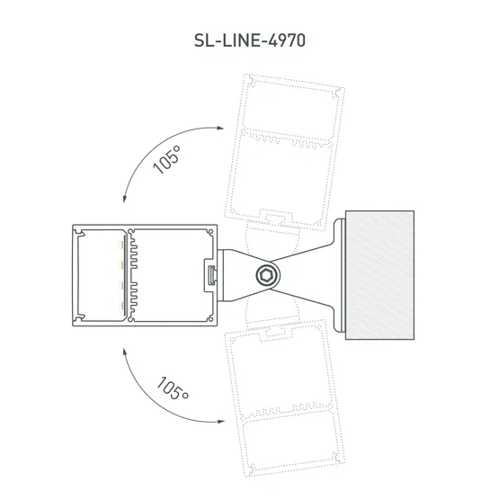 Фото #5 товара Профиль с экраном SL-LINE-4970-2500 BLACK+OPAL (Arlight, Алюминий)