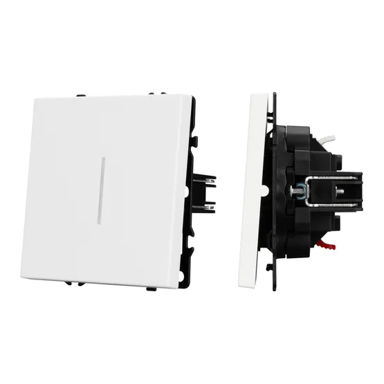 Фото #1 товара Механизм выключателя одноклавишный непроходной LED SWT-NOBE-MK01-SFPL-L-WH (230V, 10A) (Arlight, -)