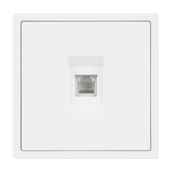 Фото #4 товара Механизм телефонной розетки SCT-NOBE-MTL1-SFPL-WH (RJ-11, 4C) (Arlight, Белый кварц)