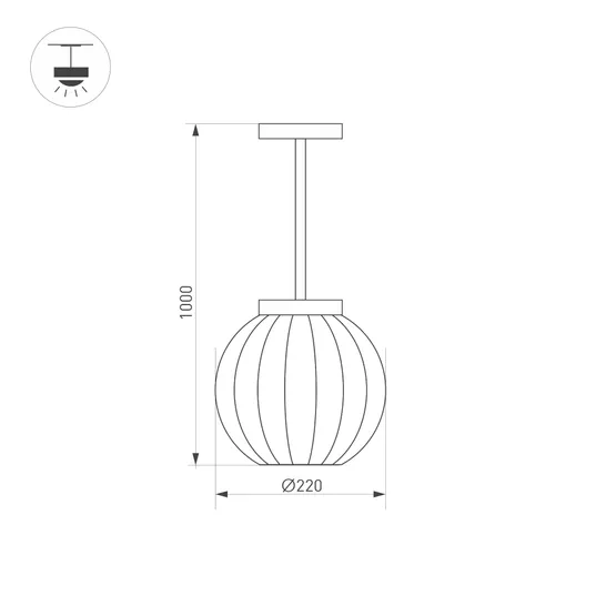 Фото #3 товара Светильник LGD-PEARL-HANG-7W Warm3000 (GR, 164 deg, 230V) (Arlight, IP65 Металл, 3 года)