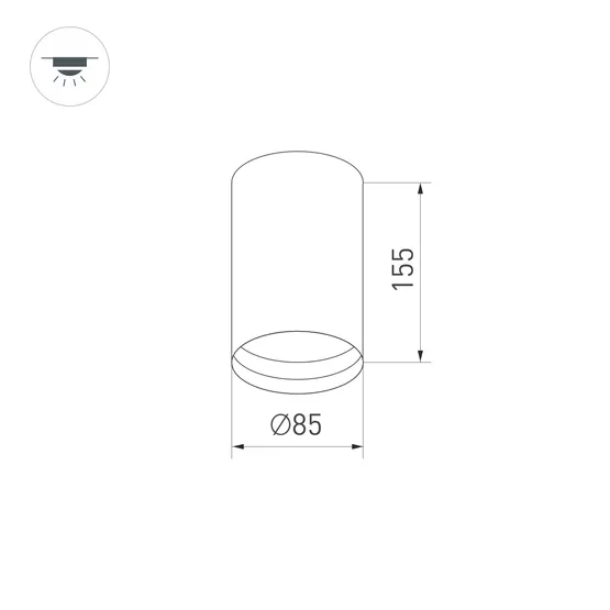 Фото #12 товара Светильник накладной SP-POLO-R85-1-15W Day White 40deg (White, White Ring) (Arlight, IP20 Металл, 3 года)