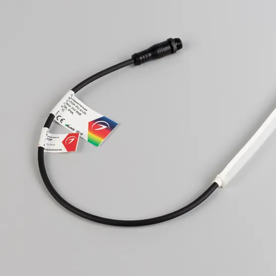 Фото #4 товара Светодиодная лента герметичная WAVE-TOP-PU-H120-10x10mm 24V RGB (10 W/m, IP68, 1m, wire x1) (Arlight, Вывод боковой, 3 года)