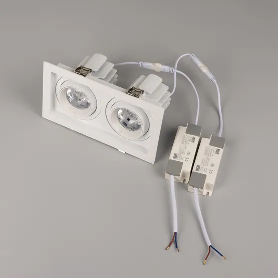 Фото #4 товара Светильник MS-VORTEX-BUILT-S210x117-2x20W Day4000 (WH-WH, 20 deg, 230V) (Arlight, IP20 Металл, 5 лет)