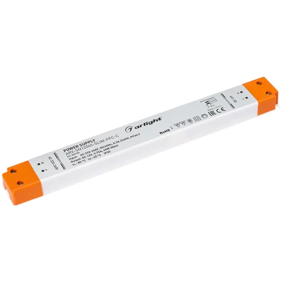 Фото товара Блок питания ARV-SN12045-SLIM-PFC-C (12V, 3.75A, 45W) (Arlight, IP20 Пластик, 3 года)