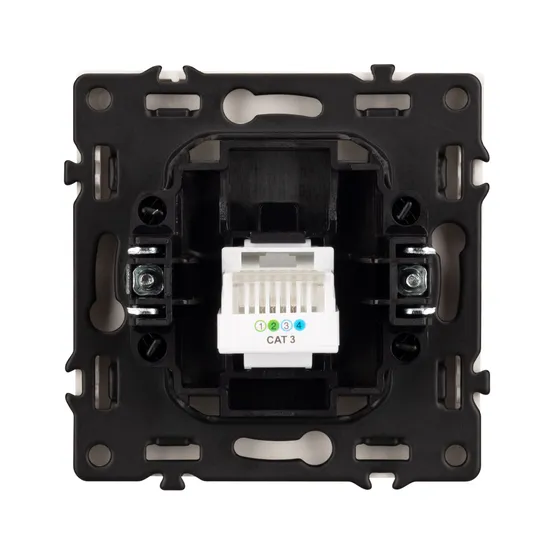 Фото #2 товара Механизм телефонной розетки SCT-NOBE-MTL1-SFPL-IS (RJ-11, 4C) (Arlight, Никель)