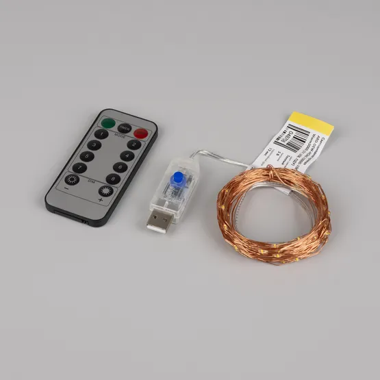 Фото #3 товара Светодиодная гирлянда ARD-DEW-HOME-10000-100LED-LIVE Warm3000 (5V, USB, ПДУ) (Ardecoled, IP20)
