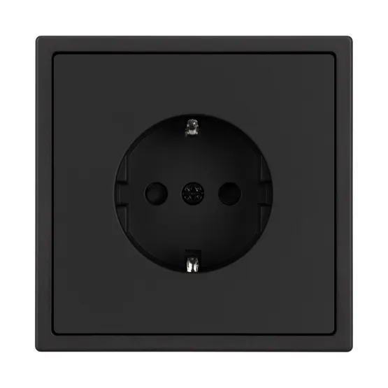 Фото #2 товара Механизм электрической розетки SCT-NOBE-MEU1-SFPL-BK (230V, 16A) (Arlight, Черный оникс)