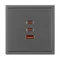 Минифото #3 товара Механизм розетки с быстрой USB зарядкой SCT-NOBE-MUACC-SFPL-FC-GR (65W, QC3) (Arlight, -)