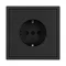 Минифото #2 товара Механизм электрической розетки SCT-NOBE-MEU1-SFPL-BK (230V, 16A) (Arlight, Черный оникс)